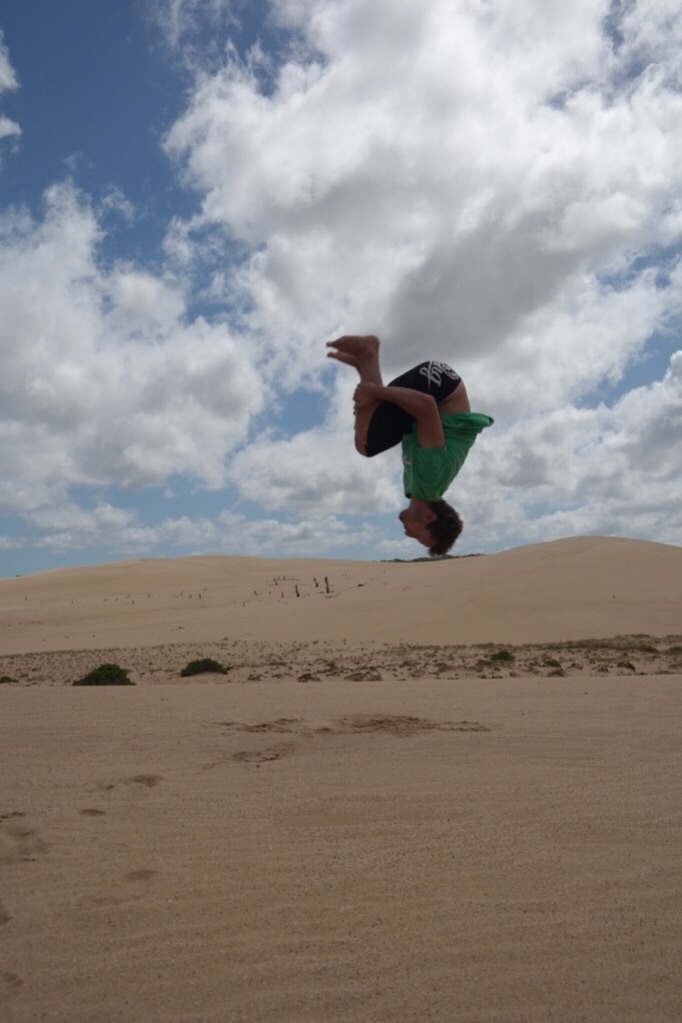 Dünensprung - Stockton Beach